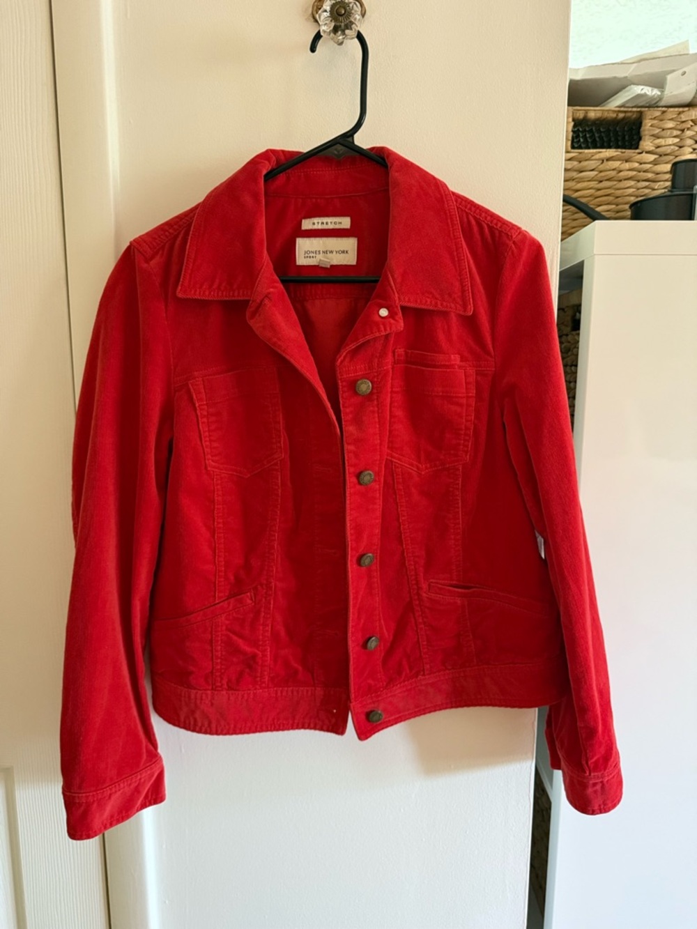 Jones New York Bright Red Corduroy Jacket